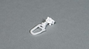 Drehgleiter mit Faltenlegehaken, drehbar 6 mm, Teflon Artikelbild