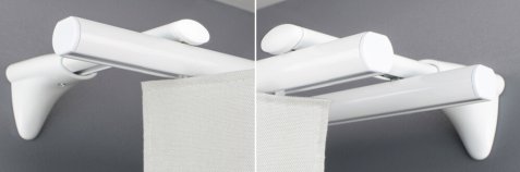 ein und zweiläufige Vorhangschiene für die Wand mit Wandhalterung
